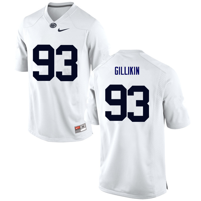 Men Penn State Nittany Lions #93 Blake Gillikin College Football Jerseys-White